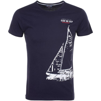 tekstylia Męskie T-shirty z krótkim rękawem Vent Du Cap T-shirt manches courtes homme CADRIO Marine