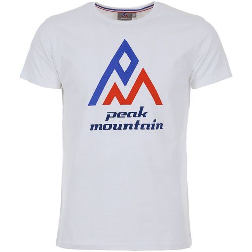 tekstylia Męskie T-shirty z krótkim rękawem Peak Mountain T-shirt manches courtes homme CIMES Biały