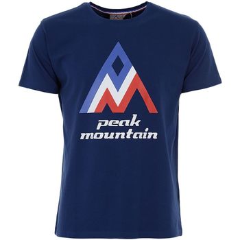 tekstylia Męskie T-shirty z krótkim rękawem Peak Mountain T-shirt manches courtes homme CIMES Marine