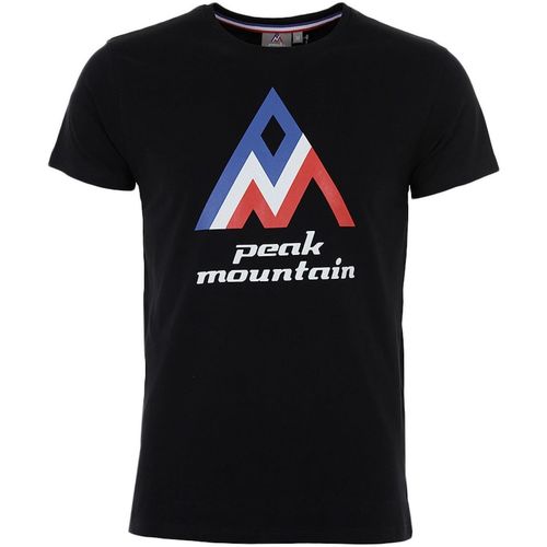 tekstylia Męskie T-shirty z krótkim rękawem Peak Mountain T-shirt manches courtes homme CIMES Czarny
