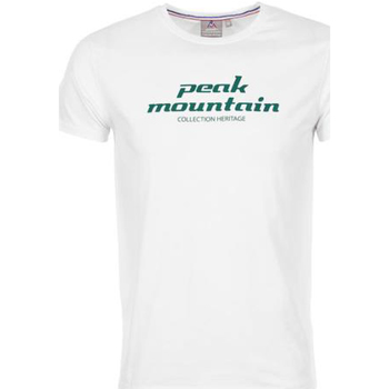 tekstylia Męskie T-shirty z krótkim rękawem Peak Mountain T-shirt manches courtes homme COSMO Biały