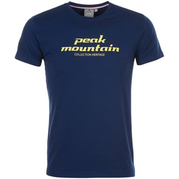 tekstylia Męskie T-shirty z krótkim rękawem Peak Mountain T-shirt manches courtes homme COSMO Marine