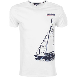 tekstylia Chłopiec T-shirty z krótkim rękawem Vent Du Cap T-shirt manches courtes garçon ECADRIO Biały