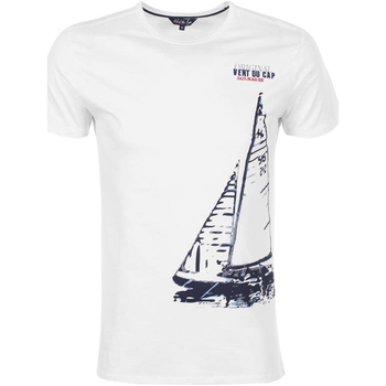 tekstylia Chłopiec T-shirty z krótkim rękawem Vent Du Cap T-shirt manches courtes garçon ECADRIO Biały