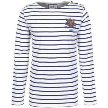 tekstylia Chłopiec T-shirty z długim rękawem Vent Du Cap T-shirt manches longues garçon ECRIVIK Biały