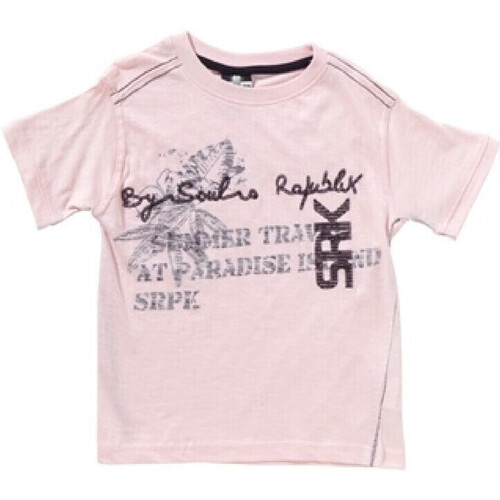 tekstylia Chłopiec T-shirty z krótkim rękawem Srk T-shirt manches courtes garçon EROLI Różowy