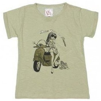 tekstylia Dziewczynka T-shirty z krótkim rękawem Miss Girly T-shirt manches courtes fille FADESPOLI Beżowy
