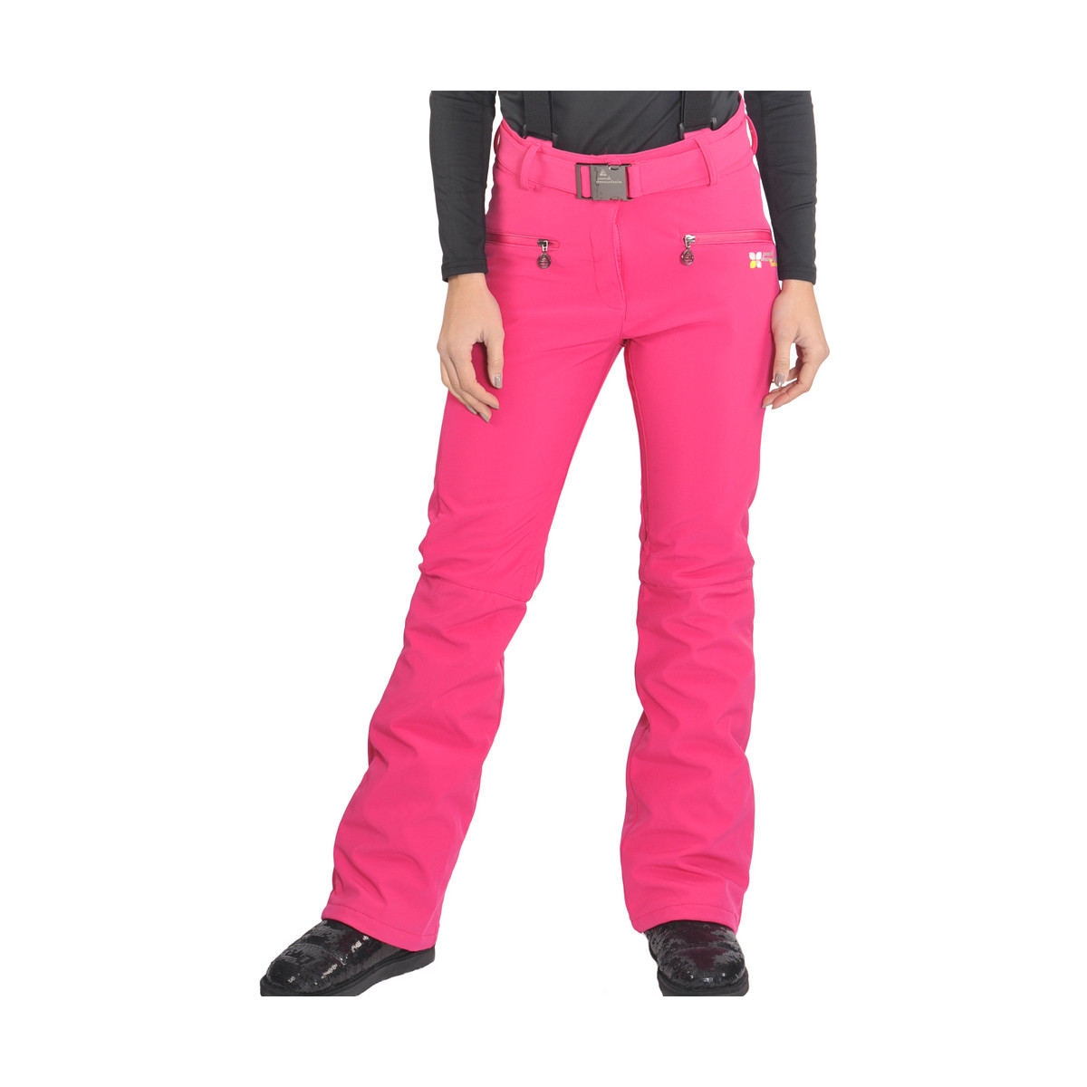 tekstylia Dziewczynka Spodnie Peak Mountain Pantalon de ski fille FAFUZZI Różowy