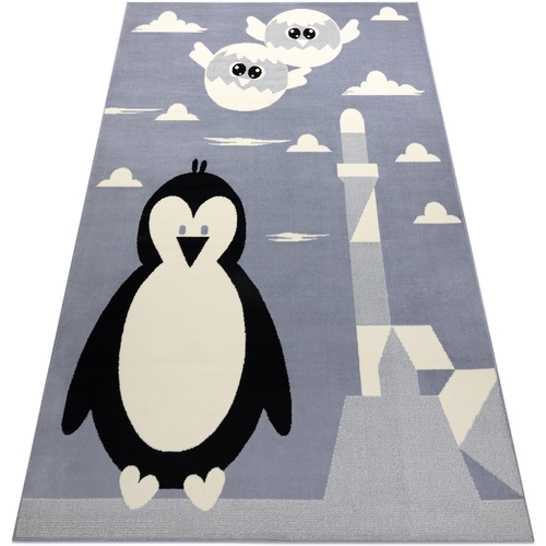 Dom Dywany Rugsx Dywan BCF FLASH Penguin 3997 - Pingwin, 120x160 cm Szary