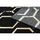 Dom Dywany Rugsx Dywan GLOSS nowoczesny  407C 86 stylowy, 120x170 cm Czarny