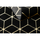 Dom Dywany Rugsx Dywan, Chodnik GLOSS nowoczesny 409C 86 Sześcian, 70x300 cm Czarny
