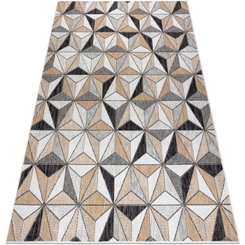 Dom Dywany Rugsx Dywan SZNURKOWY SIZAL COOPER Mozaika, Trójkąty 2 160x220 cm Beżowy