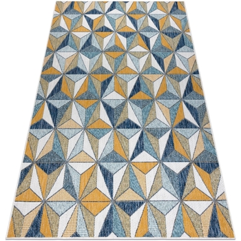 Dom Dywany Rugsx Dywan SZNURKOWY SIZAL COOPER Mozaika, Trójkąty 2 80x150 cm Beżowy