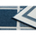 Dom Dywany Rugsx Dywan SPRING 20426994 kwadraty, ramka sznurkowy, p 160x230 cm Niebieski