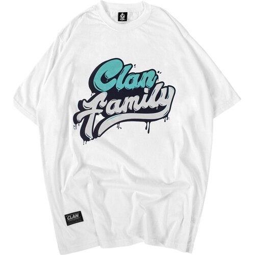 tekstylia Męskie T-shirty z krótkim rękawem Clan  Biały