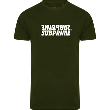 tekstylia Męskie T-shirty z krótkim rękawem Subprime Shirt Mirror Army Zielony