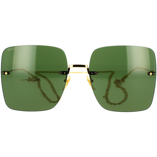 Zegarki & Biżuteria  Damskie okulary przeciwsłoneczne Gucci Occhiali da Sole  GG1147S 002 Złoty