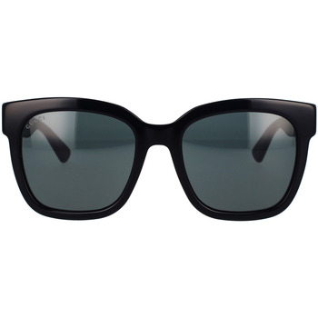 Zegarki & Biżuteria  Damskie okulary przeciwsłoneczne Gucci Occhiali da Sole  GG0034SN 001 Czarny