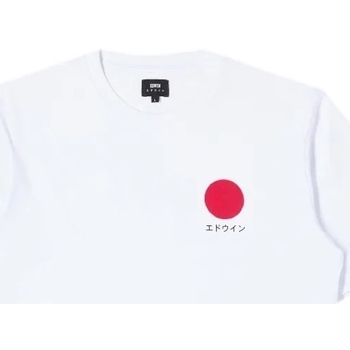 tekstylia Męskie T-shirty i Koszulki polo Edwin Japanese Sun T-Shirt - White Biały