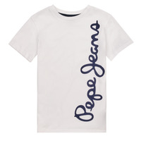 tekstylia Chłopiec T-shirty z krótkim rękawem Pepe jeans WALDO S/S Biały