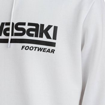 Kawasaki Killa Unisex Hooded Sweatshirt K202153 1002 White Biały