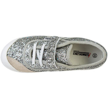 Kawasaki Glitter Kids Shoe W/Elastic K202586 8889 Silver Biały