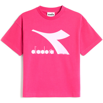 tekstylia Dziecko T-shirty z krótkim rękawem Diadora 102178266 Różowy
