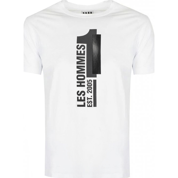 tekstylia Męskie T-shirty z krótkim rękawem Les Hommes  Biały