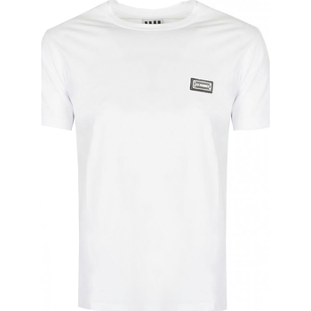 tekstylia Męskie T-shirty z krótkim rękawem Les Hommes LKT100 703 | Regular Fit Mercerized Cotton T-Shirt Biały