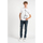 tekstylia Męskie T-shirty z krótkim rękawem Les Hommes LKT219-700P | Round Neck T-Shirt Biały