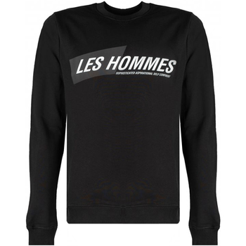 tekstylia Męskie Bluzy Les Hommes LLH401-758P | Round Neck Sweater Czarny