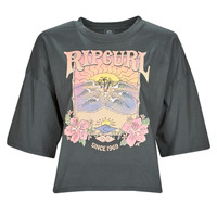 tekstylia Damskie T-shirty z krótkim rękawem Rip Curl BARRELLED HERITAGE CROP Czarny