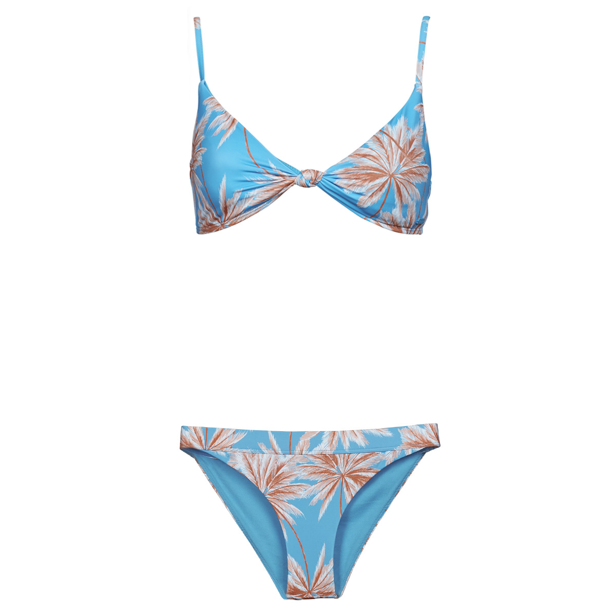 tekstylia Damskie Kostium kąpielowy dwuczęściowy Roxy PT ROXY LOVE THE SURF KNOT SET Niebieski / Biały / Różowy