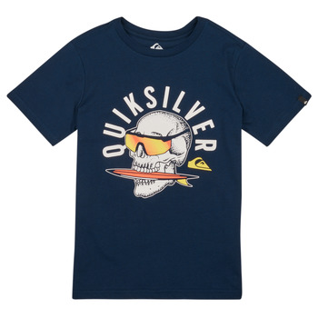 tekstylia Chłopiec T-shirty z krótkim rękawem Quiksilver QS ROCKIN SKULL SS YTH Marine / Biały / Pomarańczowy