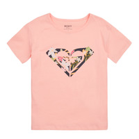 tekstylia Dziewczynka T-shirty z krótkim rękawem Roxy DAY AND NIGHT A Różowy