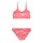 tekstylia Dziewczynka Kostium kąpielowy dwuczęściowy Roxy VACAY FOR LIFE CROP TOP SET Różowy / Biały