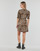 tekstylia Damskie Sukienki długie Pieces PCTALA 2/4 WRAP  DRESS Leopard