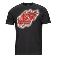tekstylia Męskie T-shirty z krótkim rękawem Diesel T-JUST-E43 Czarny / Czerwony