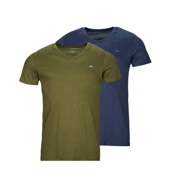tekstylia Męskie T-shirty z krótkim rękawem Diesel UMTEE-MICHAEL-TUBE-TWOPACK Marine / Kaki