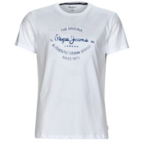 tekstylia Męskie T-shirty z krótkim rękawem Pepe jeans RIGLEY Biały