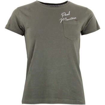 tekstylia Damskie T-shirty z krótkim rękawem Peak Mountain T-shirt manches courtes femme AJOJO Zielony