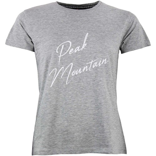 tekstylia Damskie T-shirty z krótkim rękawem Peak Mountain T-shirt manches courtes femme ATRESOR Szary