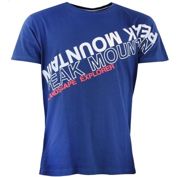 tekstylia Męskie T-shirty z krótkim rękawem Peak Mountain T-shirt manches courtes homme CYCLONE Marine