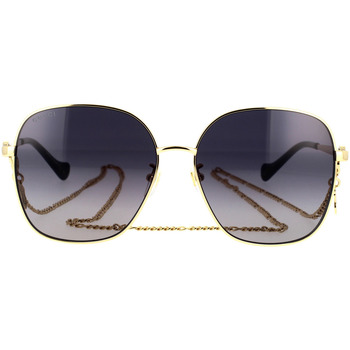 Zegarki & Biżuteria  Damskie okulary przeciwsłoneczne Gucci Occhiali da Sole  GG1089SA 001 con Catena Złoty
