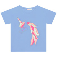 tekstylia Dziewczynka T-shirty z krótkim rękawem Billieblush  Niebieski