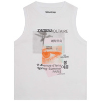 tekstylia Dziewczynka Topy na ramiączkach / T-shirty bez rękawów Zadig & Voltaire X15378-10P-C Biały