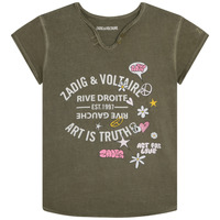 tekstylia Dziewczynka T-shirty z krótkim rękawem Zadig & Voltaire  Kaki