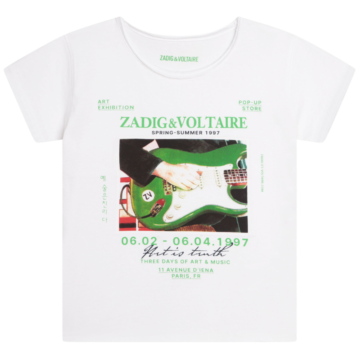 tekstylia Dziewczynka T-shirty z krótkim rękawem Zadig & Voltaire X15381-10P-C Biały