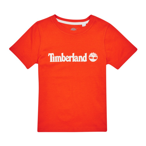 tekstylia Chłopiec T-shirty z krótkim rękawem Timberland T25T77 Czerwony