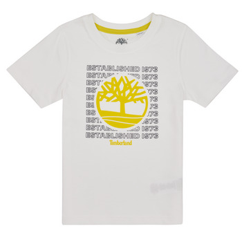 tekstylia Chłopiec T-shirty z krótkim rękawem Timberland T25T97 Biały